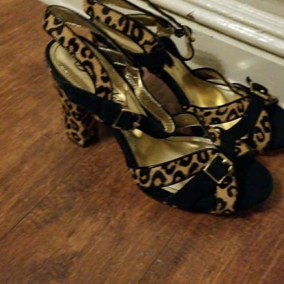 Beverly Feldman leopard‎ sandals 10 NWOB - Picture 3 of 6